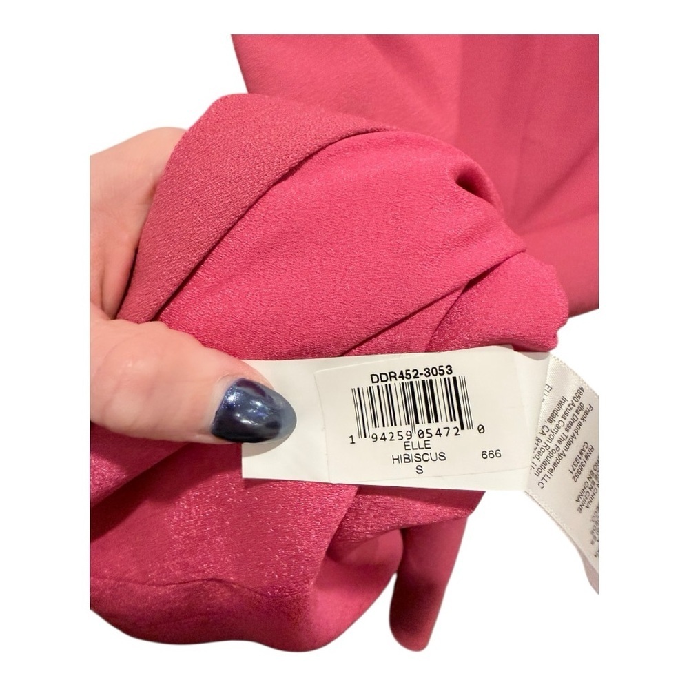 Dress the Population Elle Sweetheart Midi Dress in Hibiscus Pink – Size S NWT - Picture 4 of 11